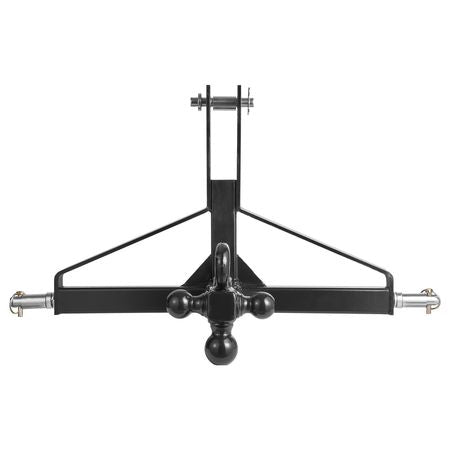 3 Point Trailer Hitch with 2 in Receiver, 3pt Quick Hitch Attachment, Heavy Duty Tractor Tow Drawbar Adapter, Compatible with Kubota, Mahindra, Ford, Yanmar, John Deere, Massey Ferguson