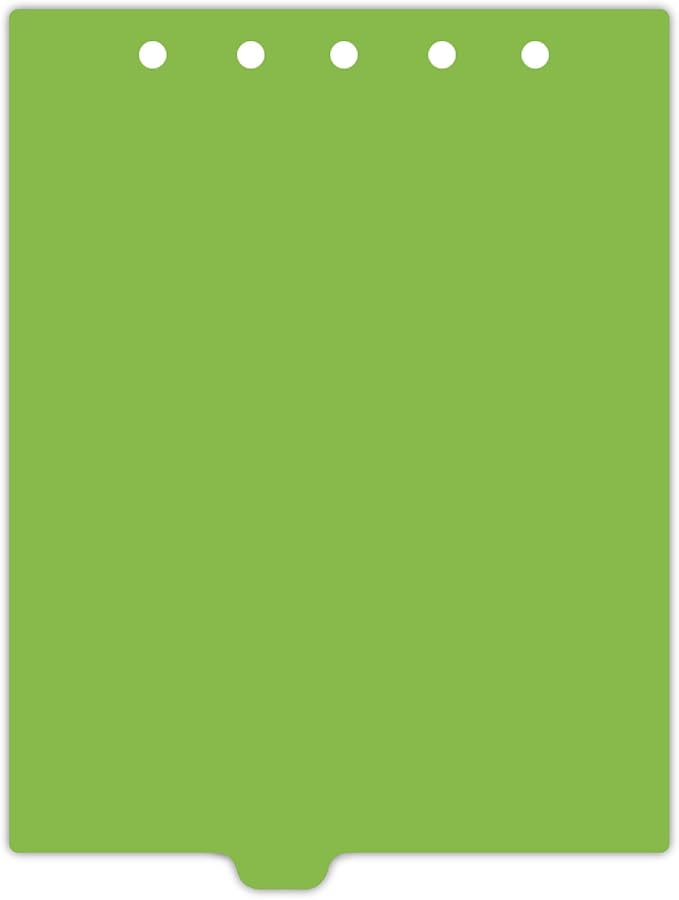 Carstens - Heavy Duty Plastic Ring Binder Dividers, Bottom Tab, 1/9 Cut, Tab 4 Position, US Letter, Apple Green, Case of 50, (2619-24CS) - Ideal Medical Chart Dividers or Index Tabs for 3 Ring Binders