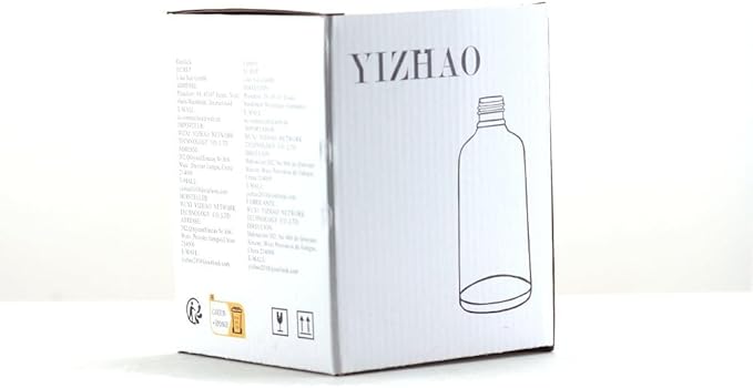 YIZHAO Clear Glass Dropper Bottle 4oz, Tincture Bottles with Glass Dropper, for Essential Oils, Aromatherapy, Cosmetic, Laboratory, Pharmacy, Liquids, Travel –4 Pcs