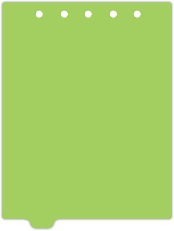 Carstens - Heavy Duty Plastic Ring Binder Dividers, Bottom Tab, 1/9 Cut, Tab 2 Position, US Letter, Lime, Case of 50, (2619-11CS) - Ideal Medical Chart Dividers or Index Tabs for 3 Ring Binders