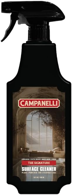 CAMPANELLI Multi-Purpose Surface Cleaner for Kitchen, Bathroom, Hard Surfaces - Plant-Powered, Scented - 20 oz, The Signature