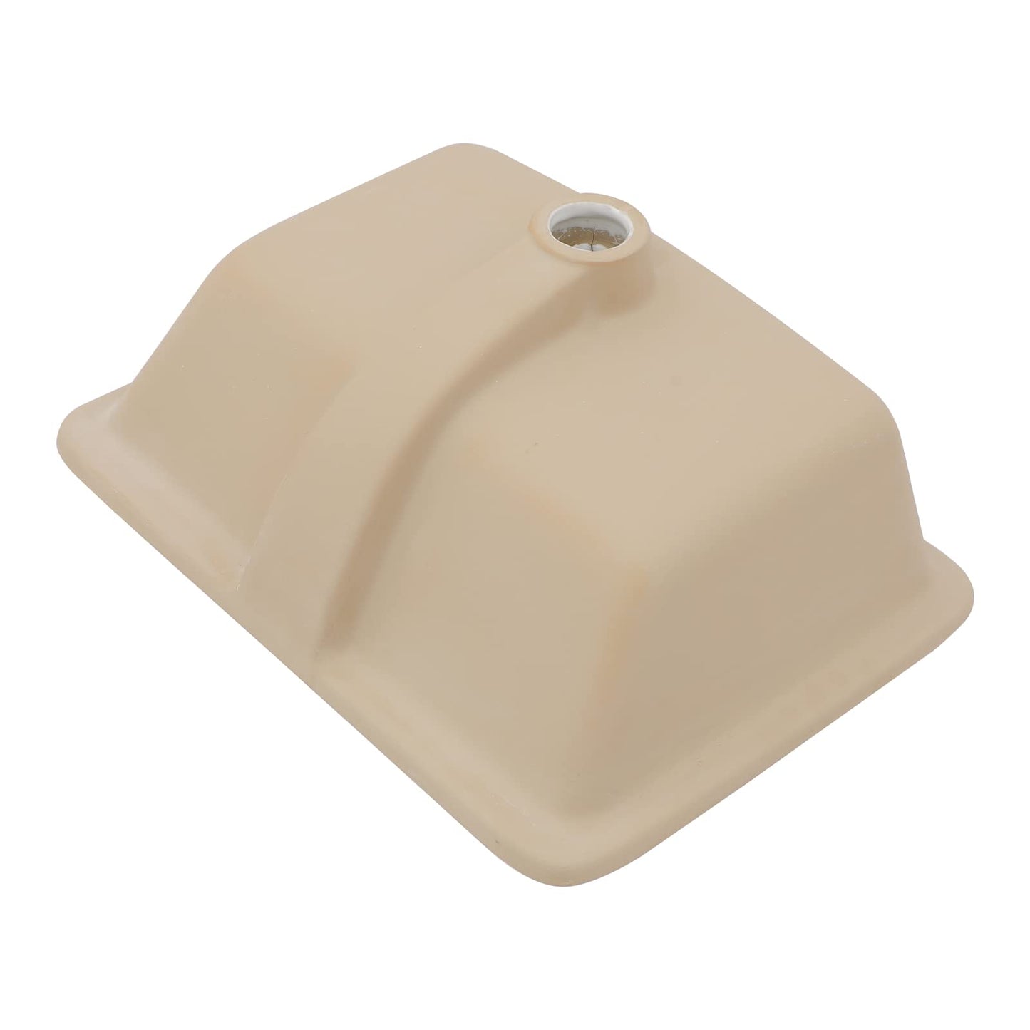 Sarlai Undermount Rectangular Vessel Sink - 20 x 14.5 inch Modern White Ceramic Art Basin with Overflow