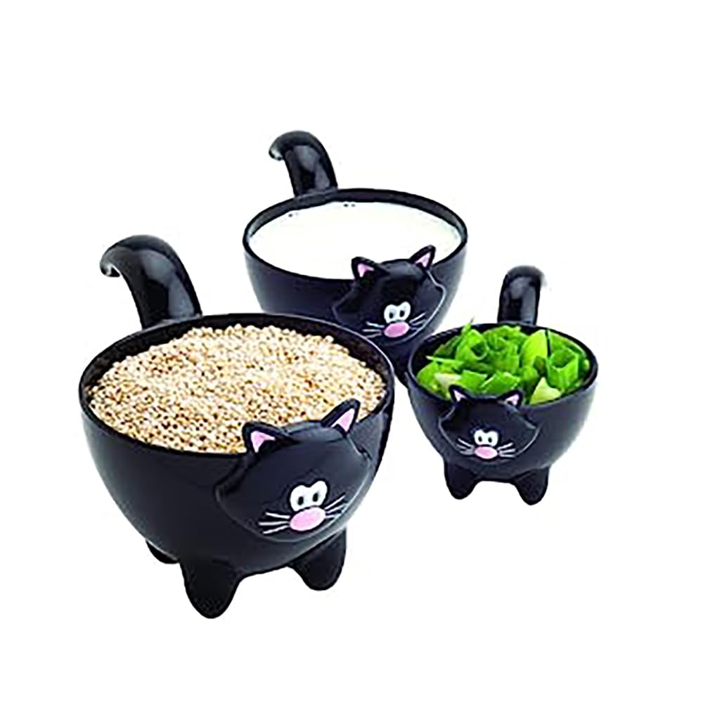 Joie Meow Cat Stackable Kitchen Measuring Cups Set, Colors May Vary