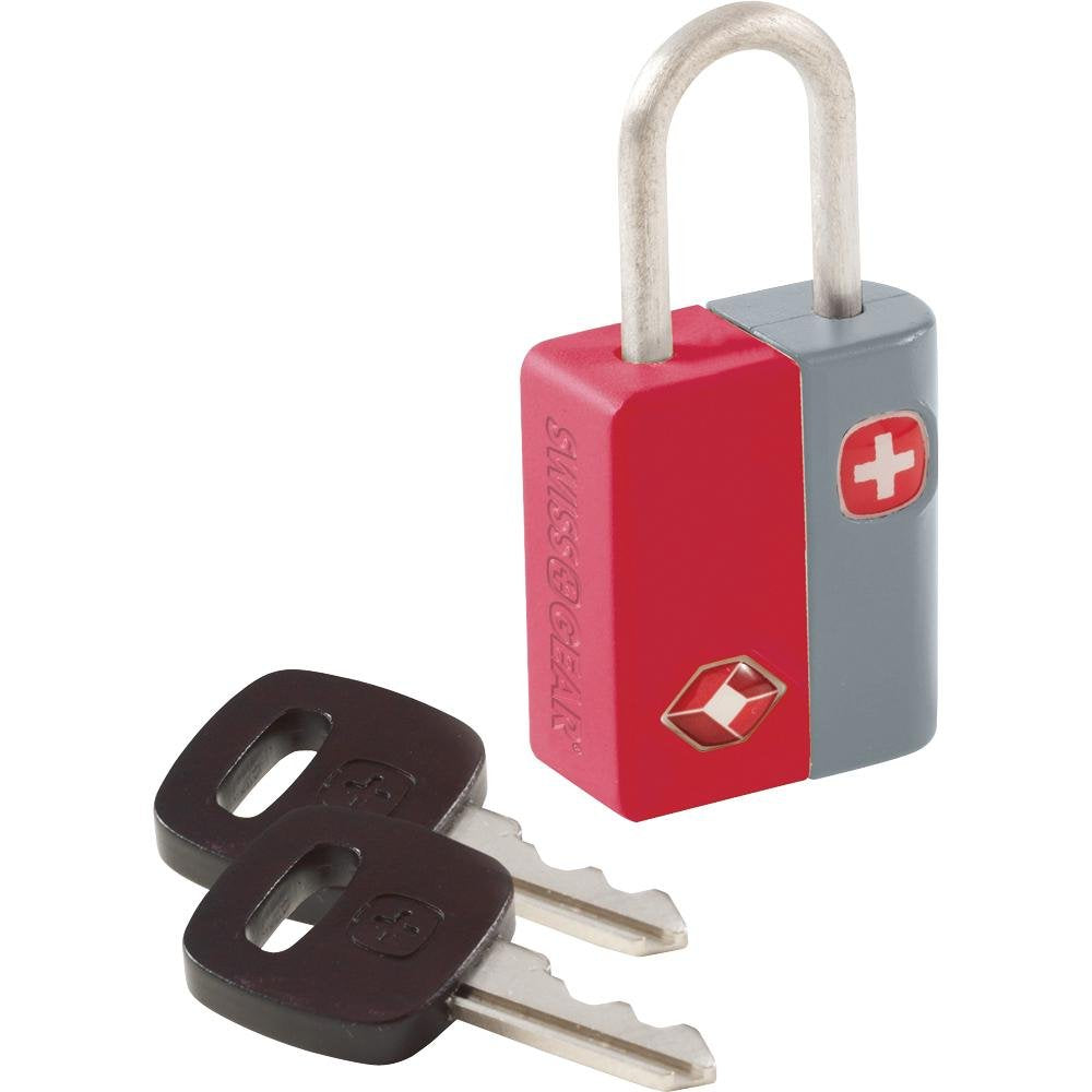 SwissGear TSA-Approved Travel Sentry Luggage Locks - Set of 2 Mini Locks with 2 Keys, Red, One Size