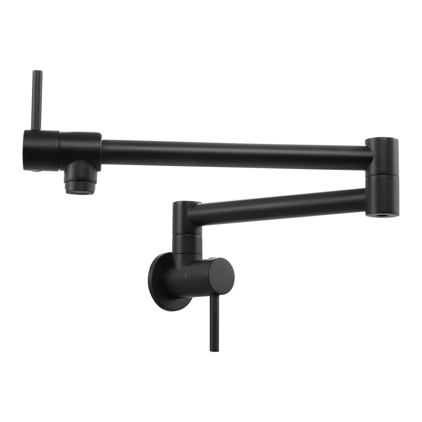 KES Pot Filler Folding Kitchen Faucet Double Joint Swing Arm Sink Faucet Articulating Wall Mount Two Handle Single Hole, Matte Black, cUPC NSF Certified Lead-Free, KN926LFF18-BK