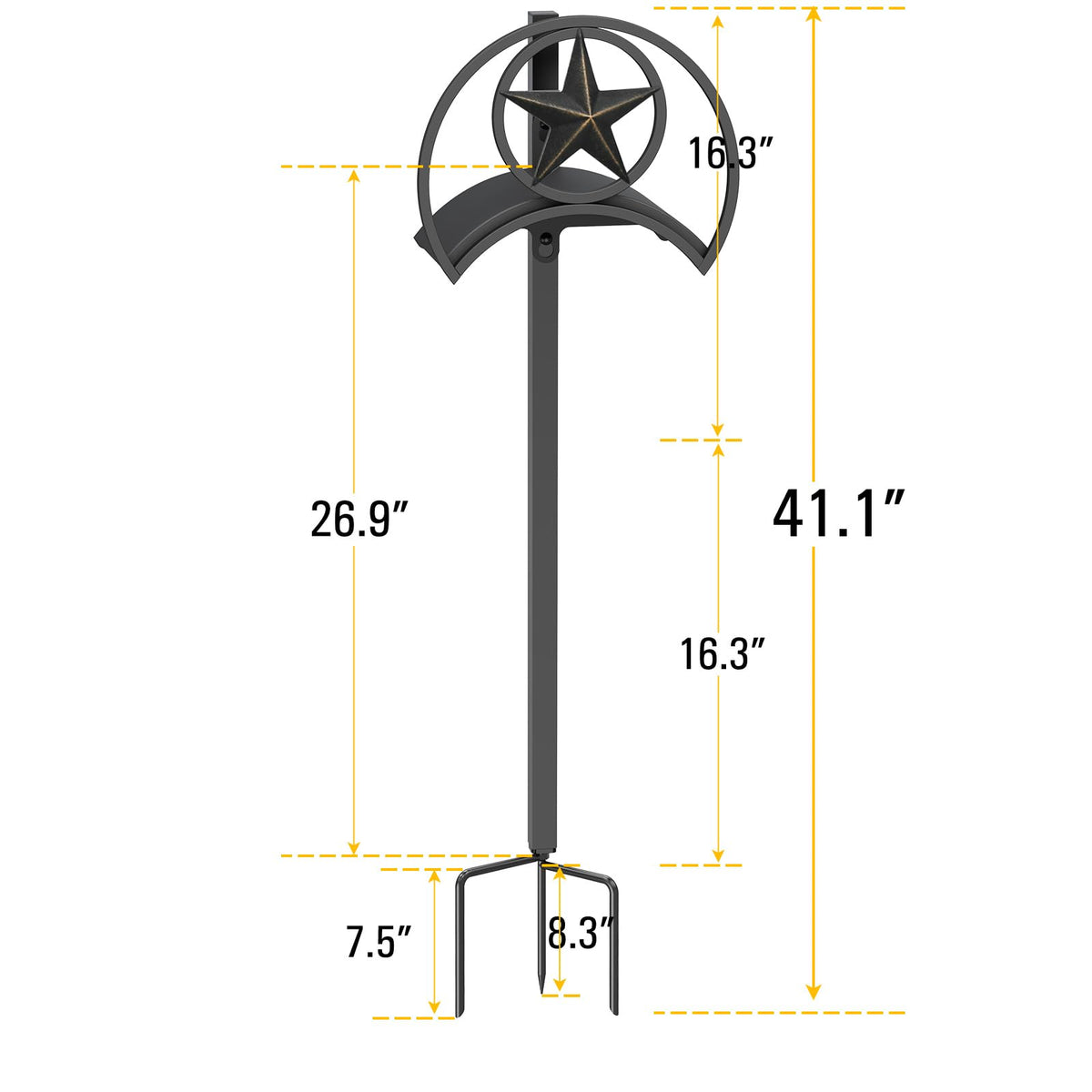 GOFORWILD Garden Hose Holder, Decorative Hose Butler Sturdy Water Hose Rack, Durable Wall Hose Hanger, Hose Reel, Holds 125-Feet of 5/8-Inch Hose, Made of Gauge Steel, 7010