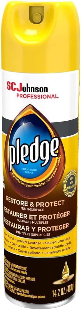 SC Johnson Professional, Pledge Revive It, Moisturizes and Revitalizes Surfaces, Aerosol, 14.2 Ounce (Pack Of 6)