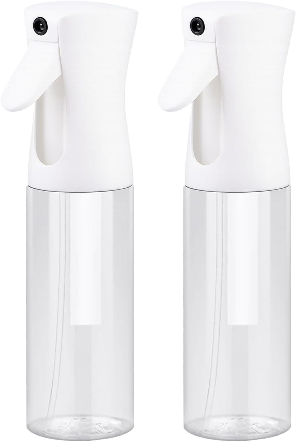 VIGOR PATH Continuous Spray Bottle for Hair â Fine Mist Mister for Hairstyling, Cleaning, Plants, Pets, Barbers, Salons, and Essential Oil Applications (300ml/10.1 oz) Clear 2 Pack