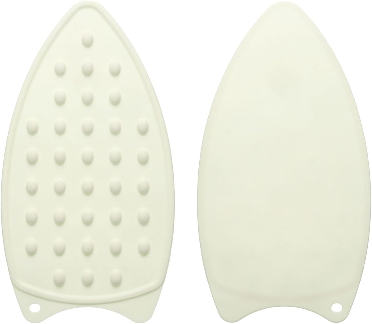 HARFINGTON 2pcs Silicone Iron Rest Pad, Multipurpose Iron Hot Resistant Mat Iron Rest Plate for Ironing Board Hot Heat Resistant Steam Compact Mat, Cream