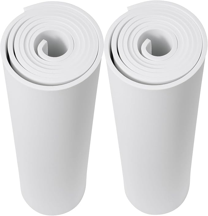 AMZQNART 2Pcs EVA Foam 5mm, Cosplay Foam 39x59 inch White, High Density 90 kg/m³, for Craft Projects Cosplay Costumes, Fake Weapons, Decorations, Christmas, Easter, Thanksgiving, etc.