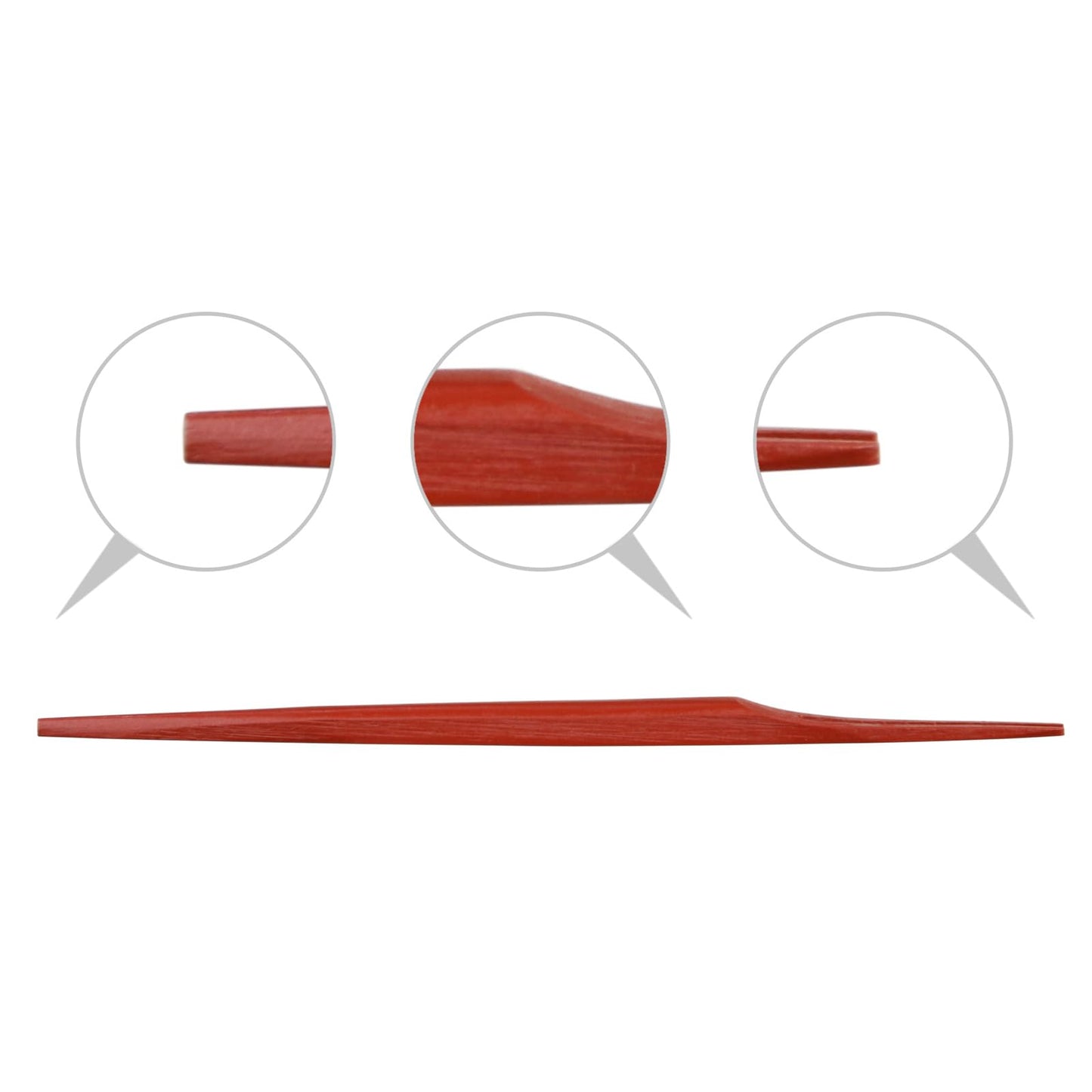 Morikuru Bamboo Shirasagi Fork 6.1 in (155mm), Two-Pronged Fork, Japanese Sweet Pick, For Use with Wagashi and Fruits, Made in Japan (Red)
