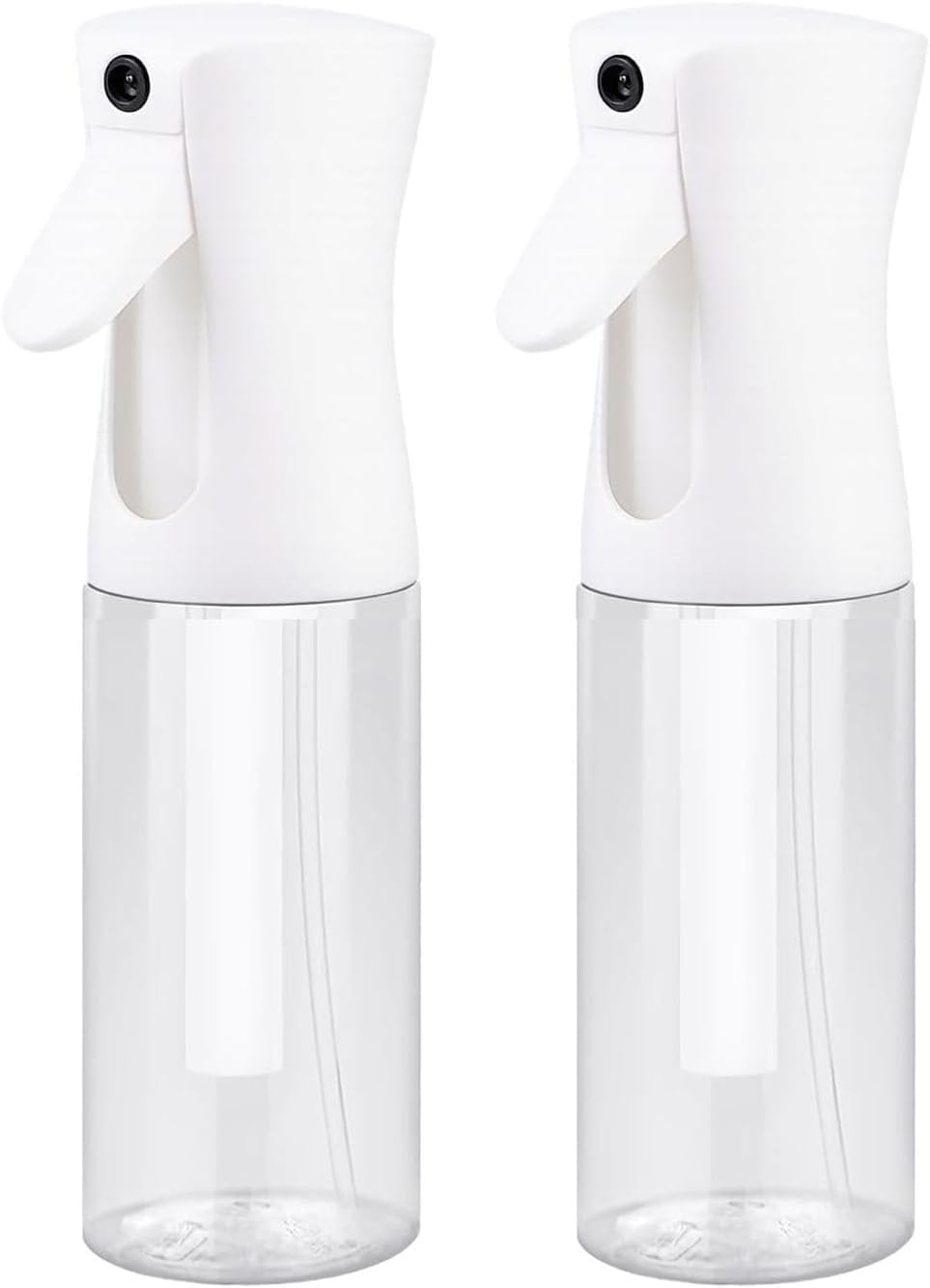 VigorPath Continuous Spray Bottle for Hair â Fine Mist Mister for Hairstyling, Cleaning, Plants, Pets, Barbers, Salons, and Essential Oil Applications (150ml/5 oz) Clear 2 Pack