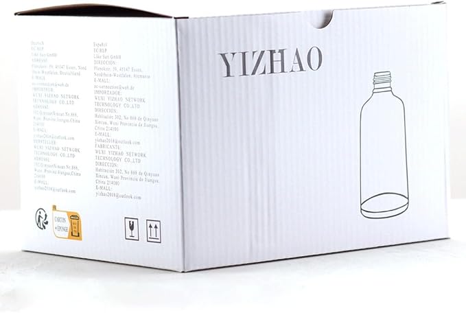 YIZHAO Black Glass Dropper Bottle 2oz, Tincture Bottles with Glass Dropper, for Essential Oils, Aromatherapy, Cosmetic, Laboratory, Pharmacy, Liquids, Travel –12 Pcs