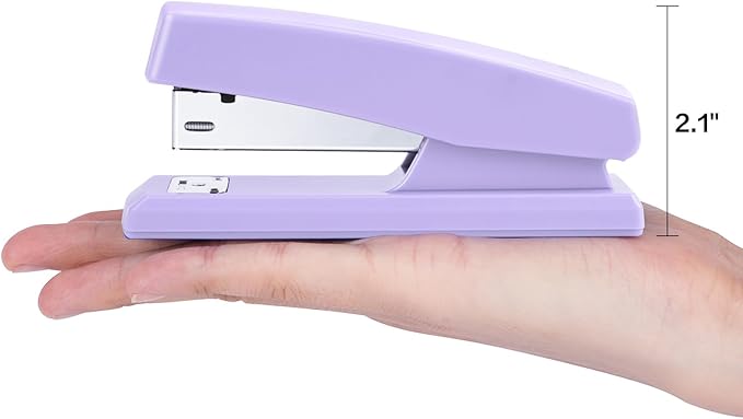 Deli Stapler, Desktop Staplers with 640 Staples, Office Stapler, 25 Sheet Capacity, Purple