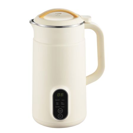 6-in-1 Nut Milk Maker, 20 oz Soy Milk Maker Machine with 6 Blades, for Homemade Oat, Nut, Soy, Juice, Plant-Based and Non Dairy Beverages with High-Temp Self-Cleaning, Boil Water, 12-Hour Delay
