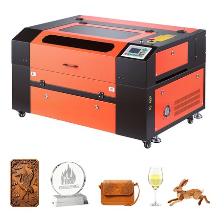 60W CO2 Laser Engraver, 24 x 16 in, CO2 Laser Engraver Cutter Machine with 4 Way Pass Air Assist, Engraving Cutting Machine, Compatible with LightBurn CorelDRAW RDWorks, for Wood Acrylic Glass