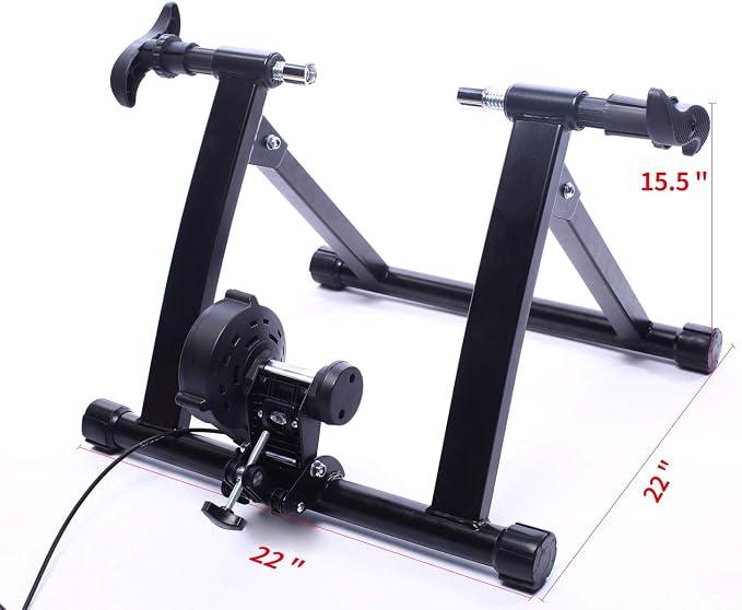 BalanceFrom Bike Trainer Stand Steel Bicycle Exercise Magnetic Stand with Front Wheel Riser