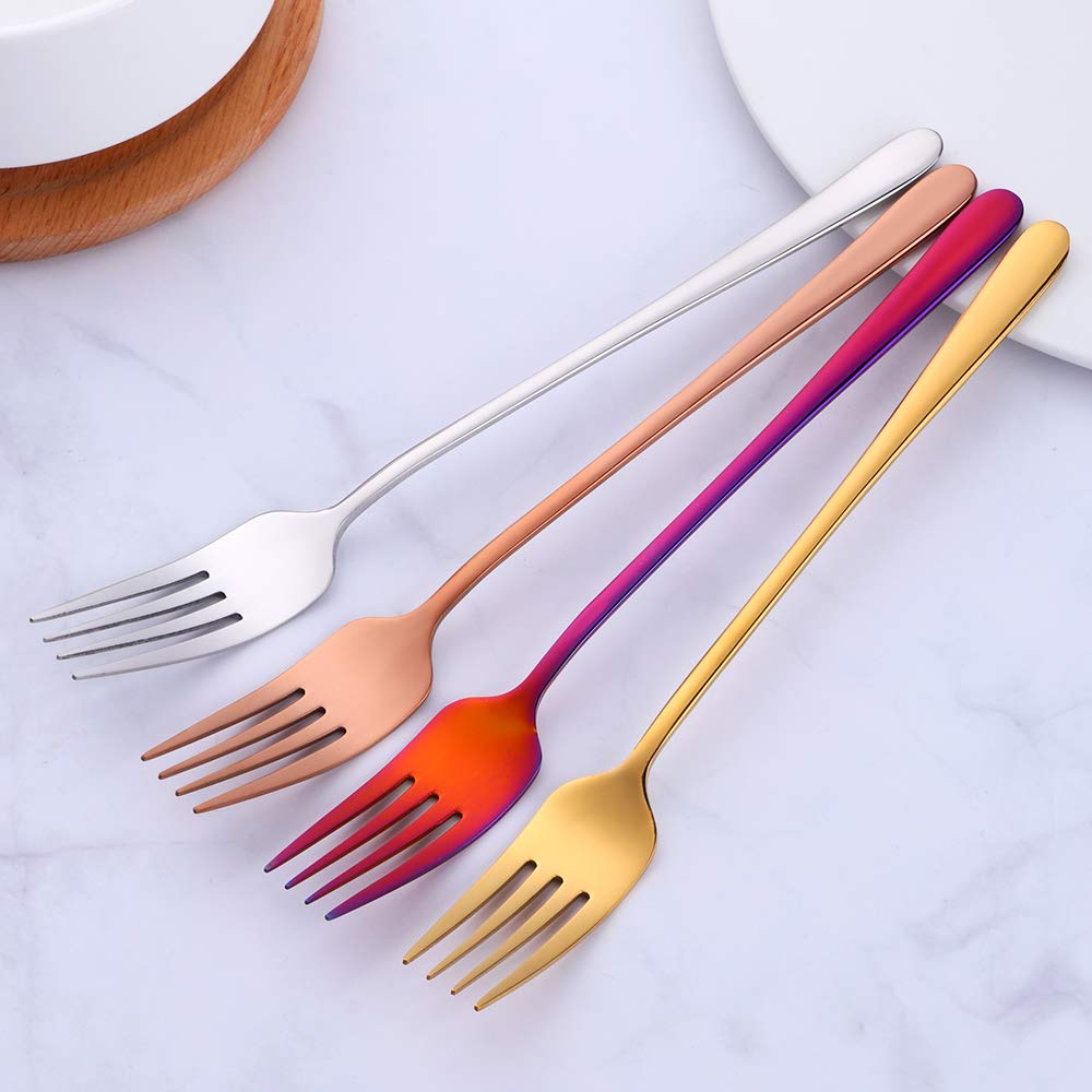 Dycica 18/10 Stainless Steel Dinner Froks, 8.5 inch, Set of 9