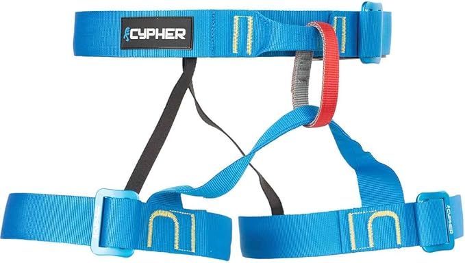Cypher Guide Climbing Harness, True Mountaineering Classic, Great for Group and Institutional Use, Blue,One Size