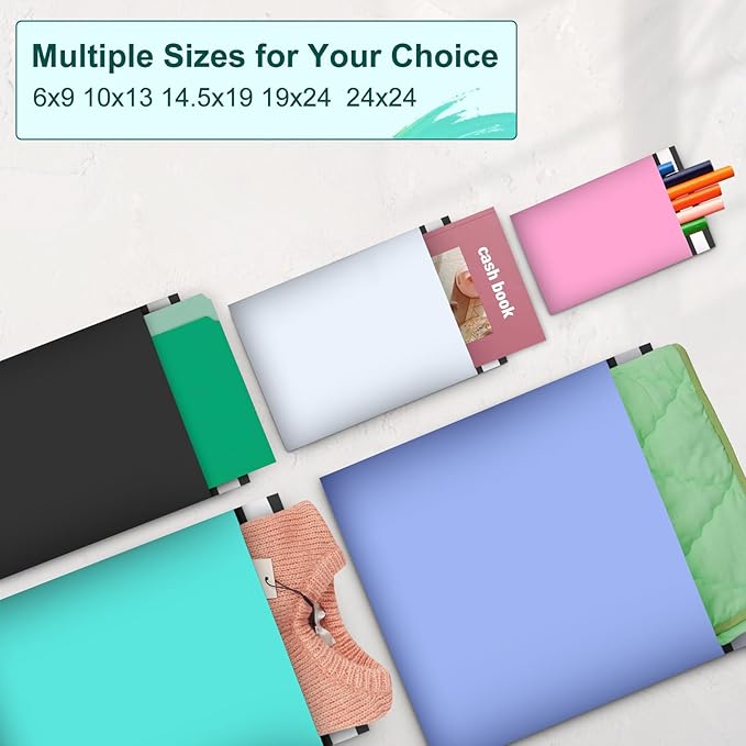 Large Poly Mailers 19x24 Inch 100 Pack, Shipping Bags for Clothing with Self-Sealing Tear-Resistant, Waterproof Poly Bags, Mailing Envelopes for Small Business (Teal)