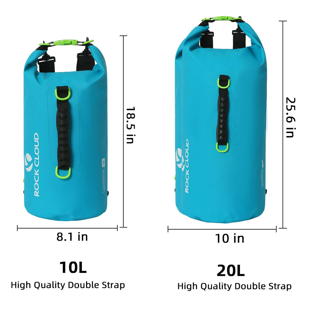 ROCK CLOUD Dry Bag Waterproof 10L Dry Sack for Kayaking Rafting Boating Beach Surfing Swimming Canoe Camping Hiking Fishing Ski
