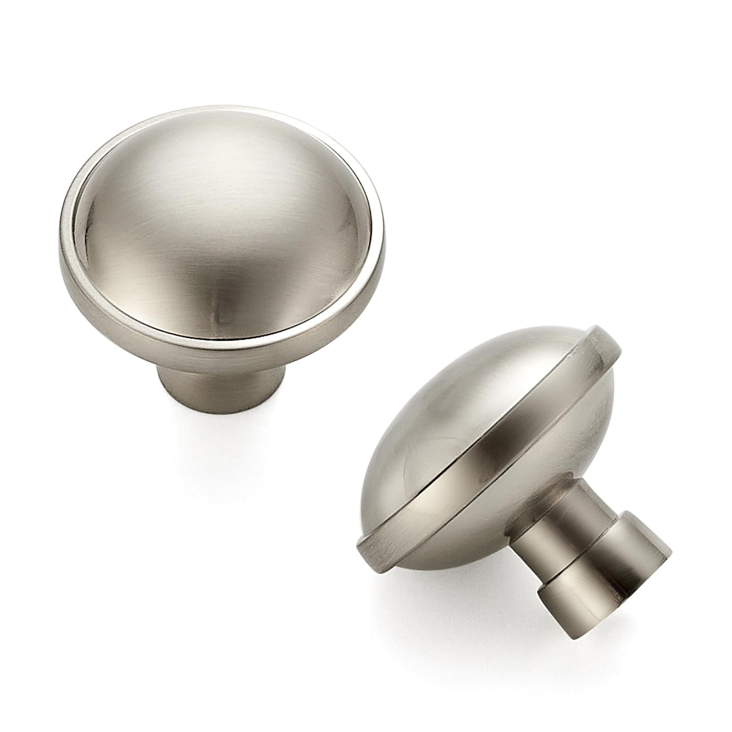 Ravinte 5 Pack 1-1/4 Inch Diameter Kitchen Cabinet Knobs Brushed Nickel Dresser Knobs Round Solid Cabinet Drawer Pulls for Kitchen Cupboard Hardware