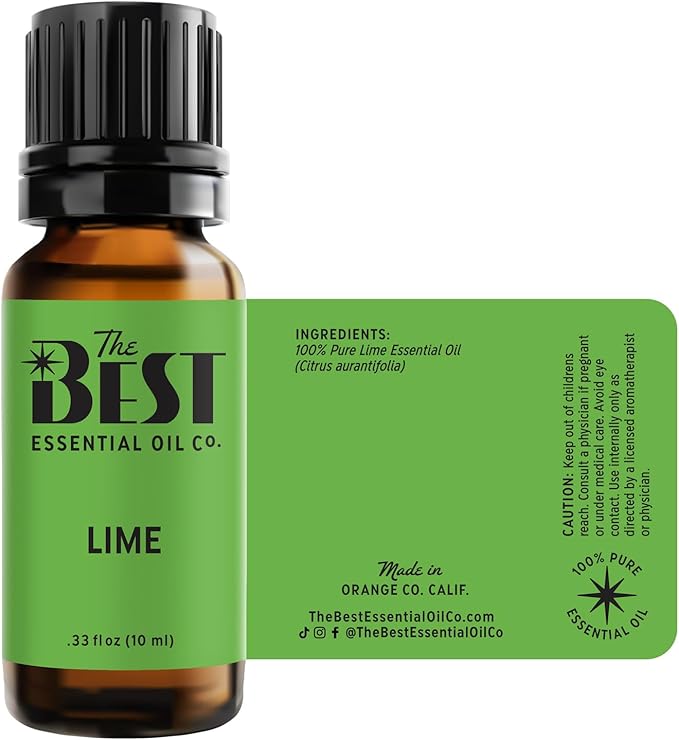 The Best Lime Essential Oil Premium Grade- 100% Pure & Natural for Aromatherapy, Diffuser, Spa, Massage, Air Freshener- 10 ml (.33 fl oz)