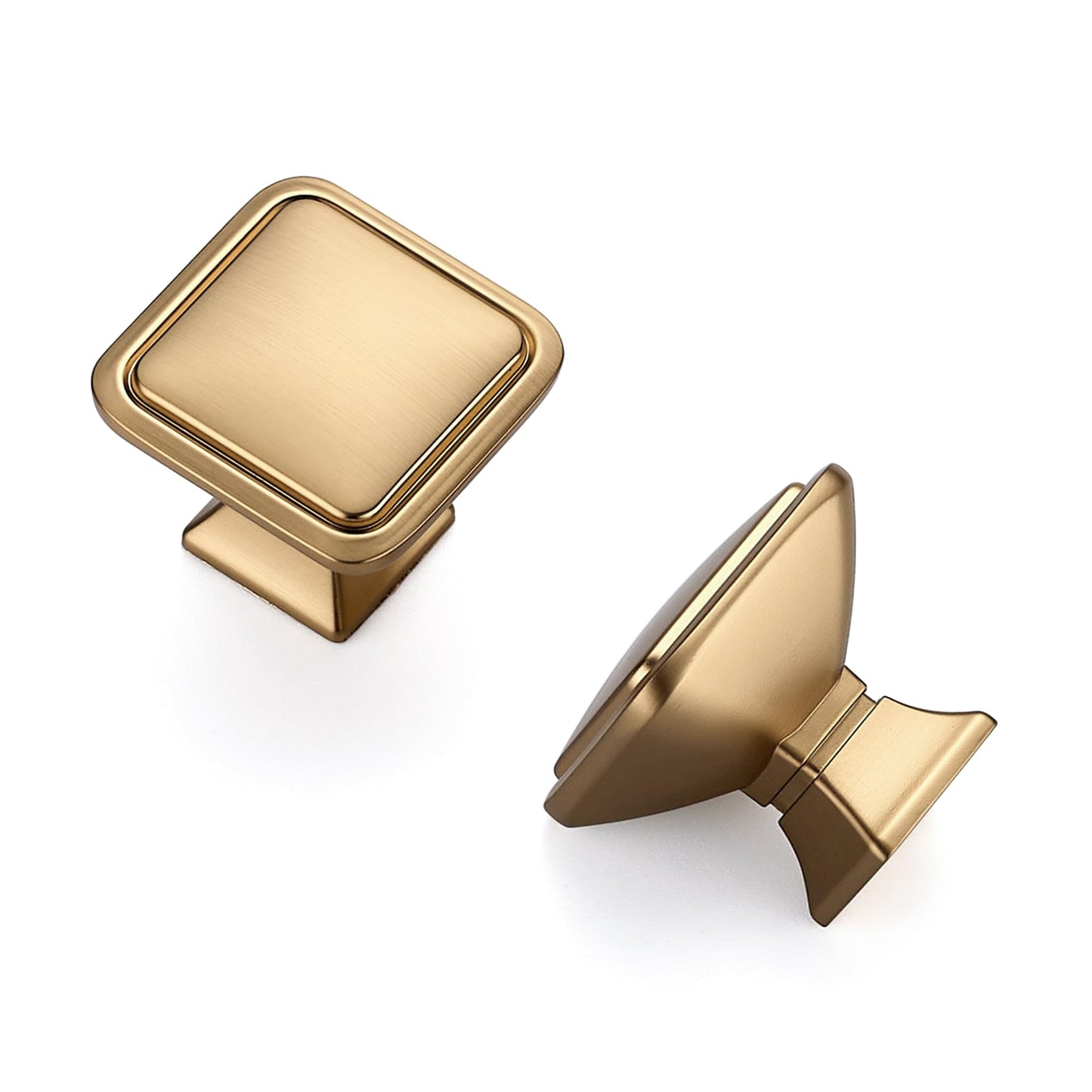 Ravinte 30 Pack Solid Single Hole Square Foot Cabinet Arch Knobs Kitchen Champagne Bronze Knobs Drawer Pulls Kitchen Cabinet Hardware Pulls for Cupboard Handles