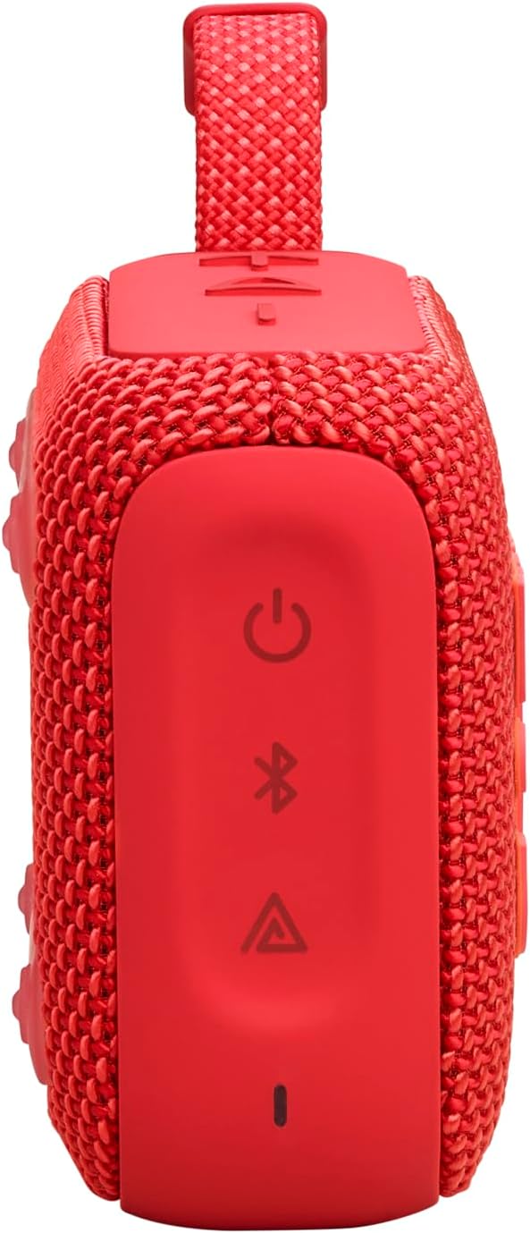 JBL Go 4 - Ultra-Portable, Waterproof and Dustproof Bluetooth Speaker, Big JBL Pro Sound with Punchy bass, 7-Hour Built-in Battery, Made in Part with Recycled Materials (Red)