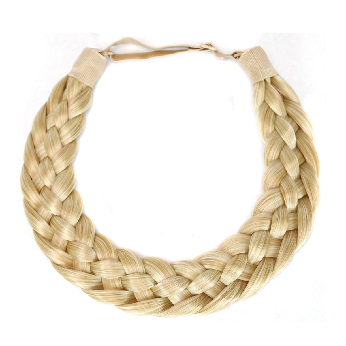 TOECWEGR 5 Strands Synthetic Hair Braided Headband Hairpiece Classic Chunky Wide Plaited Braids ElasticMulti Color Headband Ladies Beauty Hair Accessories