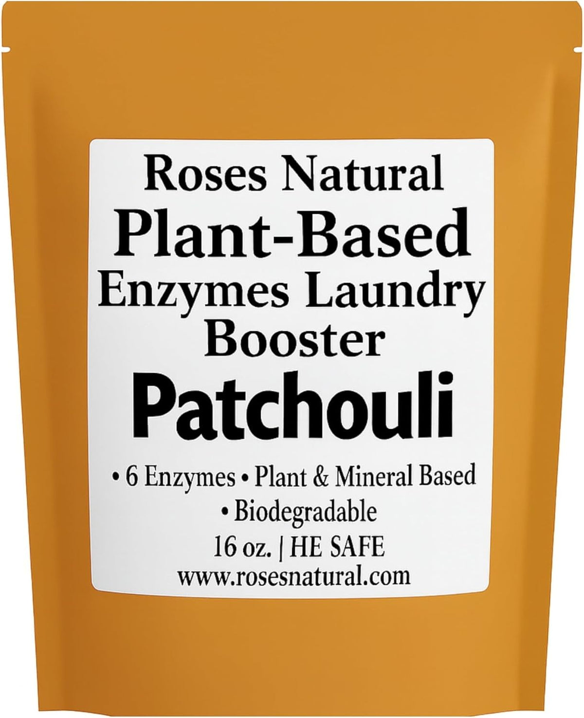 Natural Enzyme Laundry Booster â Patchouli | 6 Enzymes | Deep Clean System | Earthy Essential Oil Scent, Biodegradable, HE Safe, Eco-Friendly Laundry Additive | 16 oz | Made in USA