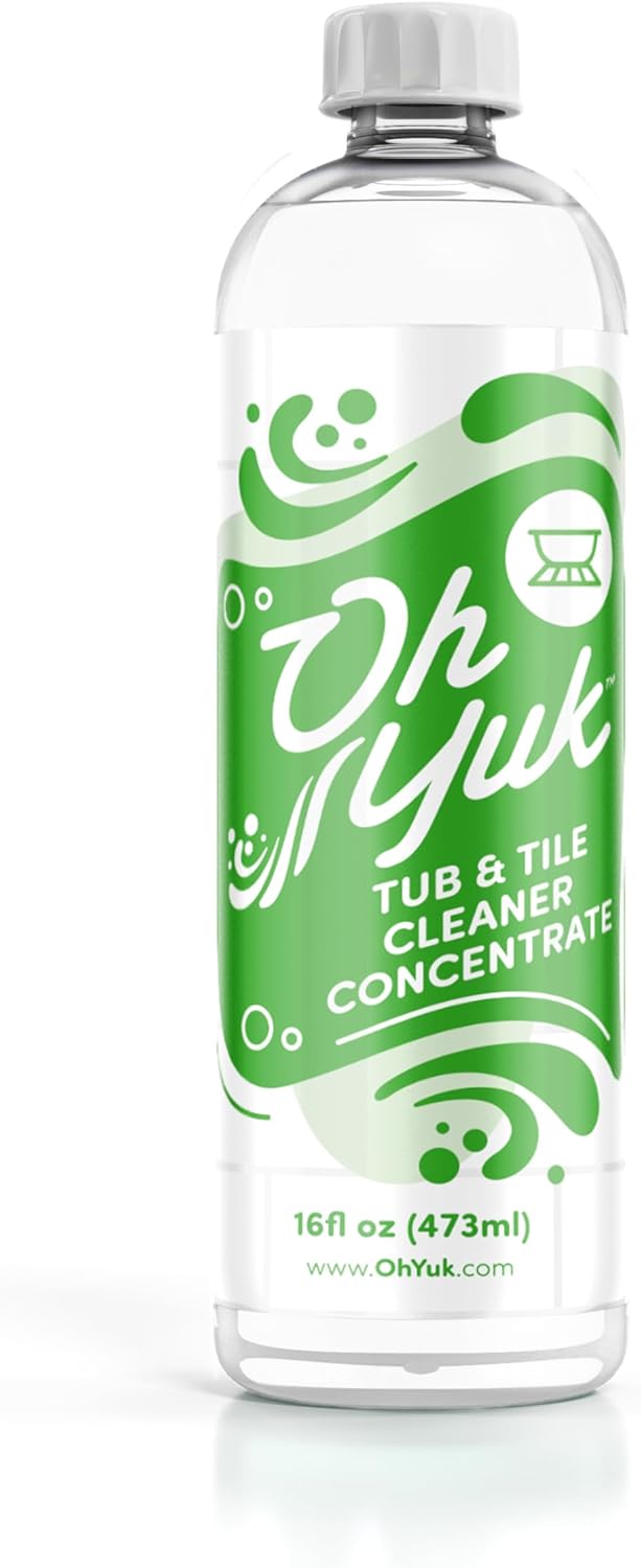 Oh Yuk Tub and Tile Cleaner â Concentrate Refill Makes 4 Bottles | Dissolves Soap Scum and Grime | Use on Tubs, Tile, and Shower Walls | Biodegradable, Vegan, Cruelty-Free | Made in USA