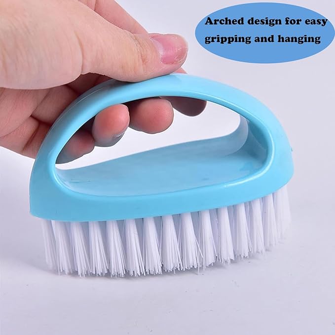 2 Pack Scrubbing Brushes for Cleaning, Heavy Duty Scrub Brush Nylon Stiff Bristles,Scrubber Cleaner Brush for Bathroom,Showe,Sink,Kitchen,Bathtub,Floor,Multi-Purpose Cleaning Brush -Small Size