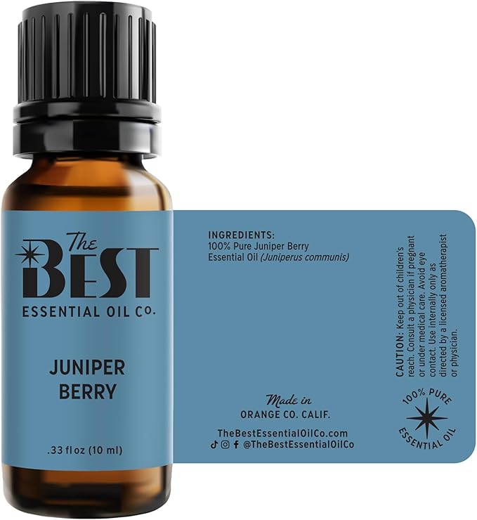 The Best Juniper Berry Essential Oil Premium Grade- 100% Pure & Natural for Aromatherapy, Diffuser, Spa, Massage, Air Freshener- 10 ml (.33 fl oz)