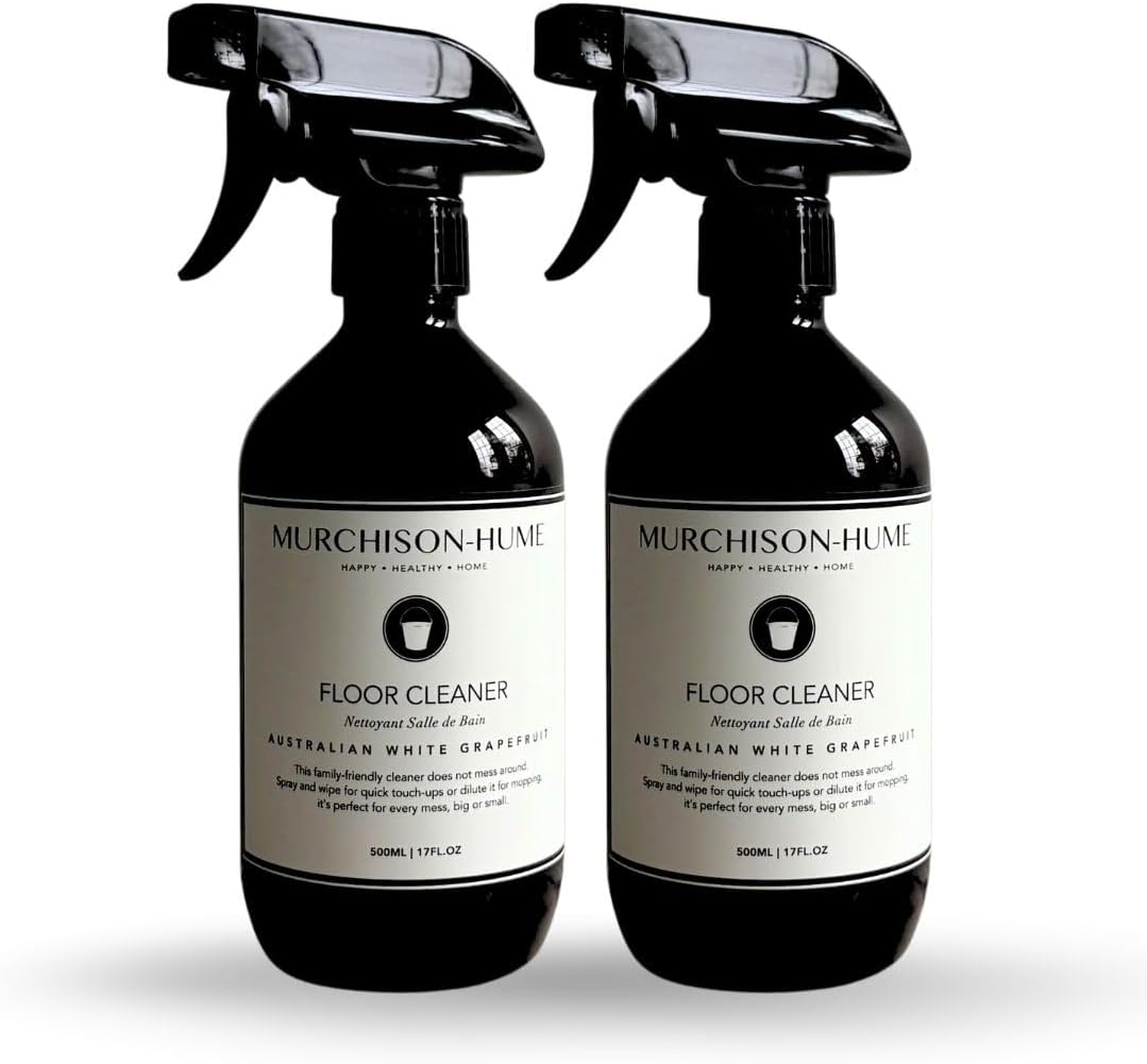 Murchison-Hume Natural Floor Cleaner Spray â Pet-Friendly, Non-Toxic, Plant-Based Formula for Hardwood, Tile & Laminate â Streak-Free Shine, Australian White Grapefruit â 17oz Bottle (2 Pack)