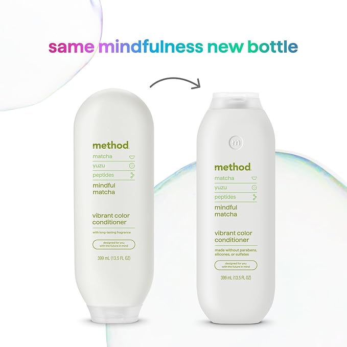 Method Color Protect Conditioner, Mindful Matcha, Matcha + Yuzu + Jasmine notes, 13.5oz