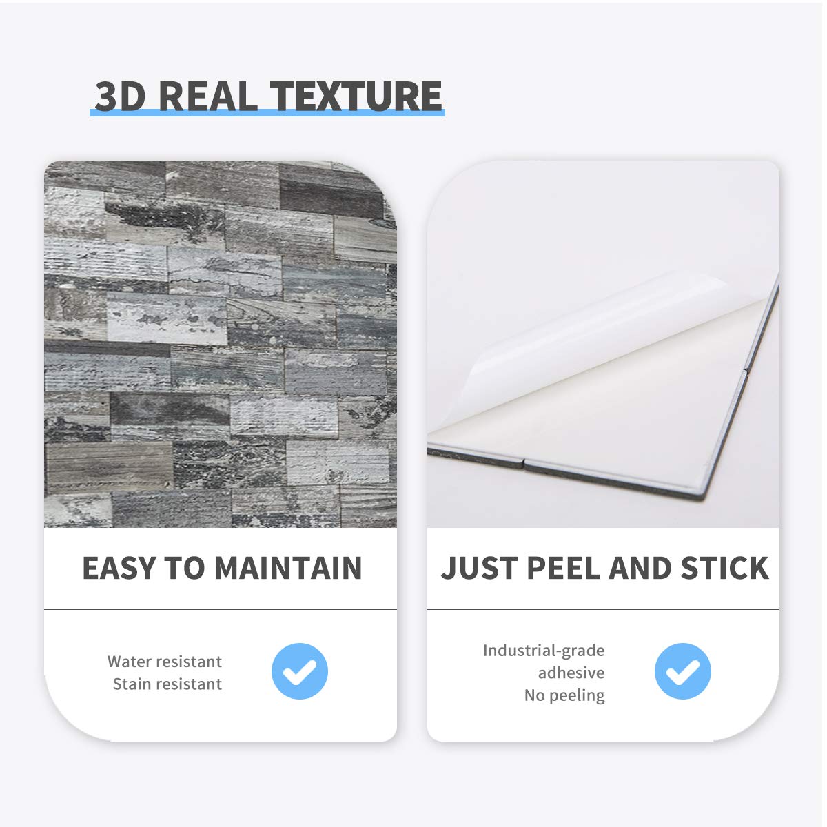 Art3d 5-Sheet (Pack of 5) Wall Panel Wood, Green