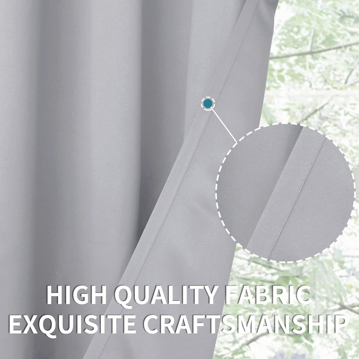 BGment Small Window Curtains 30 Inches Length for Kitchen Over Sink - Rod Pocket Short Drapes for Cafe Bathroom Basement RV Camper Privacy Decorative, Light Grey, 2 Panels, 29 x 30 Inch