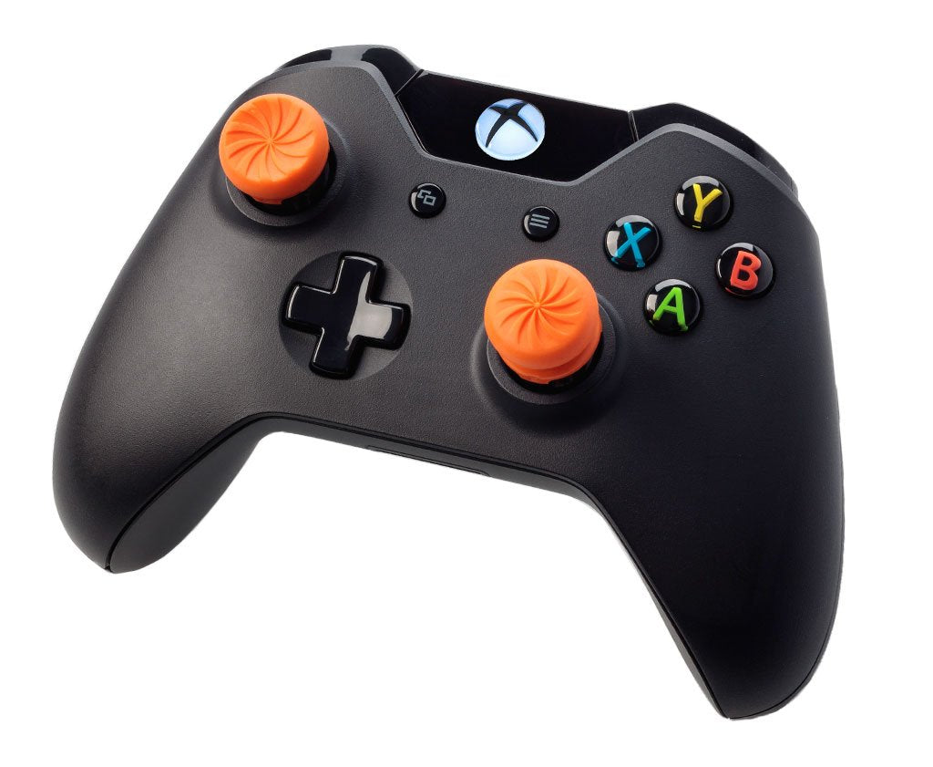 KontrolFreek FPS Freek Vortex for Xbox One and Xbox Series X Controller | Performance Thumbsticks | 1 High-Rise Convex, 1 Mid-Rise Concave | Orange