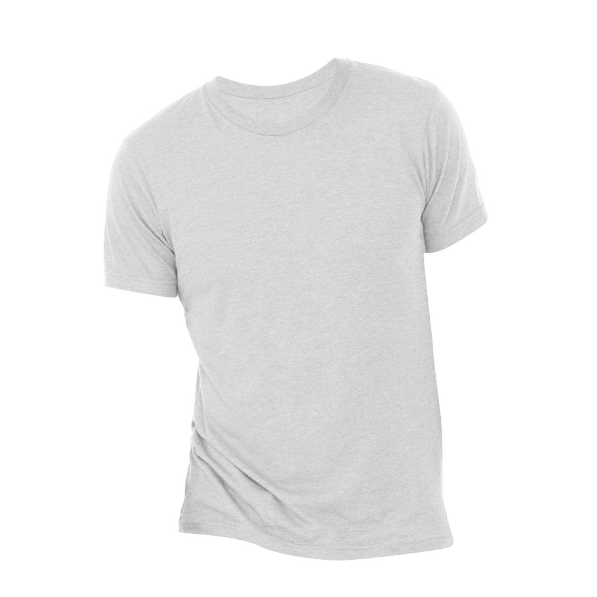 Canvas Mens Triblend Crew Neck Plain Short Sleeve T-Shirt (M) (White Fleck Triblend)