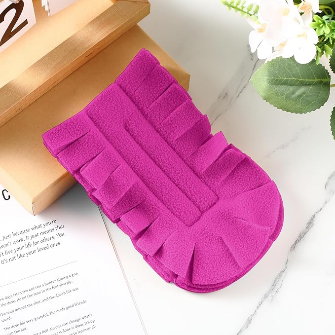 Zubebe 6 Pcs Duster Refill Reusable Fleece Duster Refills Feather Flat Dusters Multi Surface Washable Cleaning Pads Tools for Home, Blinds, Car, Pet, Furniture, Fans (Peach Red)