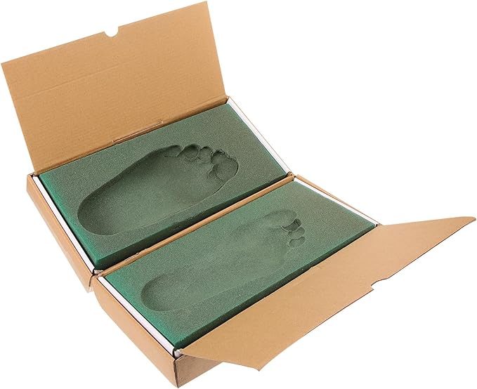 GLEAVI Box Foot Molding Box Foam Foot Mold Casting Kit Casting Kit DIY Print Foam Orthotic Shoe Inserts Insole Impression Carton 3D Bellows Manual