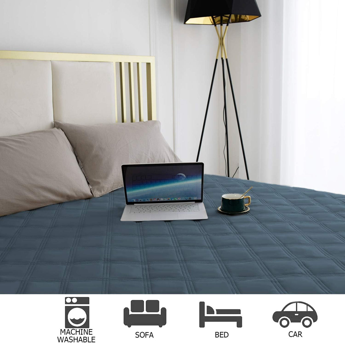 Ameritex Waterproof Dog Bed Cover Pet Blanket with Anti-Slip Back for Furniture Bed Couch Sofa