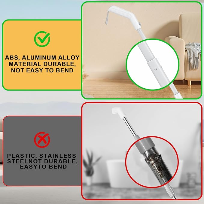 Electric Spin Scrubber, 2025 Upgraded Cordless Bathroom Scrubber, Aluminum Alloy Telescopic Handle, Shower Cleaner Brush with LED Display, 3 Speeds, 8 Brush Heads, IPX7 Bathtub Electric Cleaning Tool