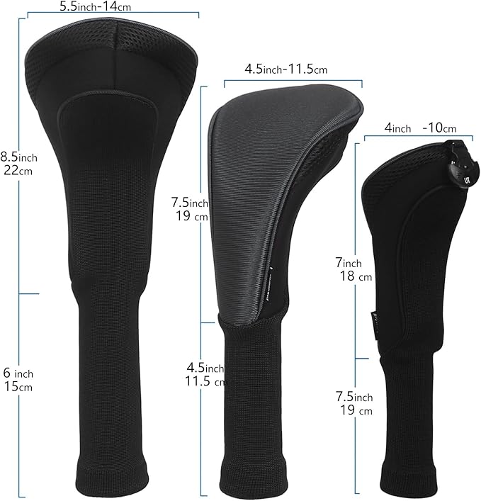Craftsman Golf 3pcs/Set Meshy Neoprene Golf Club Headcover 11pcs/Set Neoprene Iron Headcover Set