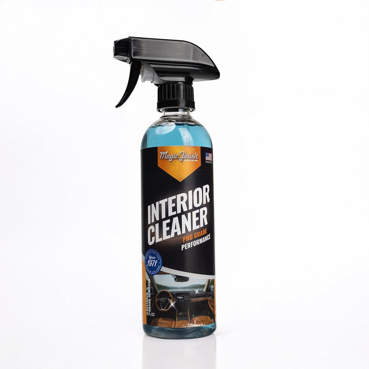 Magic Finish Interior Cleaning Spray (16 fl oz) â All-in-One Car Cleaner Spray for Seats, Dashboards & Consoles â Fast-Acting Car Cleaning Supplies for Rubber, Plastic, Carpet & Upholstery