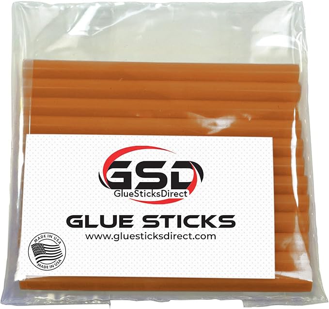 GlueSticksDirect Copper Metallic Colored Mini Glue Sticks for Hot, Cool and Dual Temp Glue Guns, 24 Sticks - 5/16" x 4"
