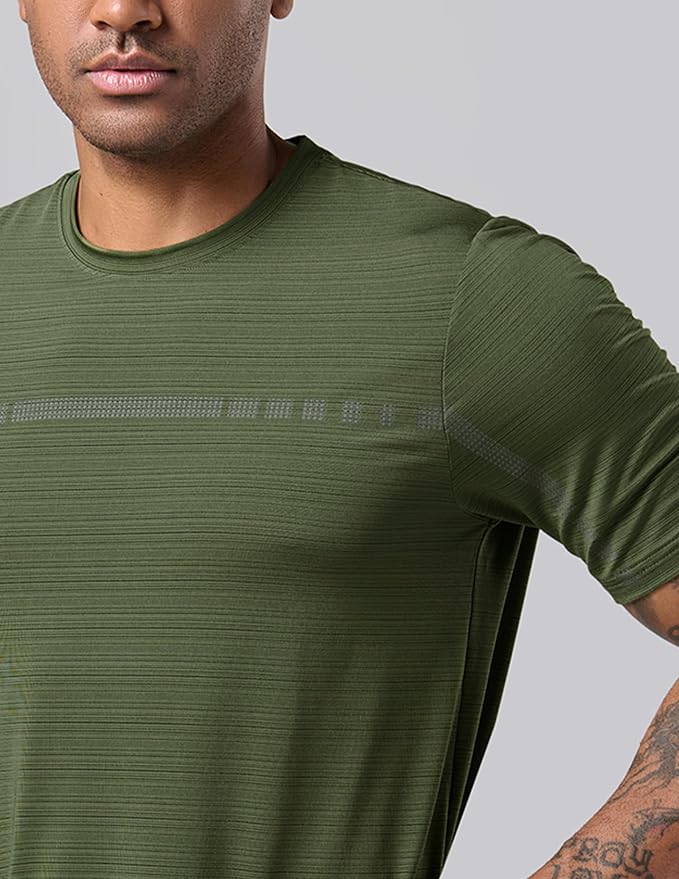 5 Pack Men’s Active Quick Dry Crew Neck T Shirts | Athletic Running Gym Workout Short Sleeve Tee Tops Bulk