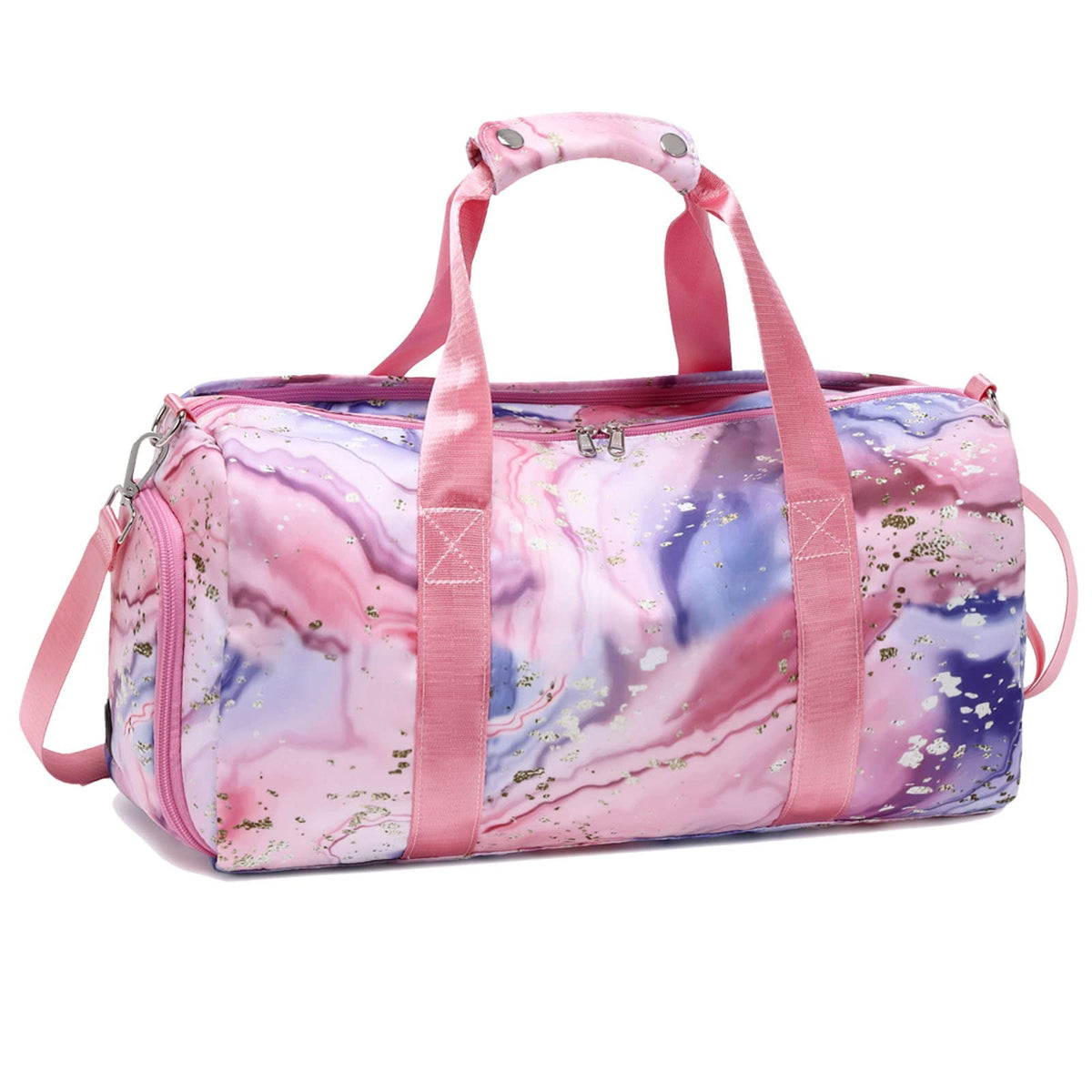 Octsky Sports Gym Bag Teens Dance Bag Gymnastics Bag Women Weekender Bag with Shoe Compartment and Wet Pocket