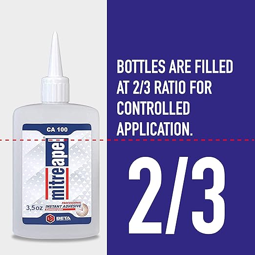 MITREAPEL Super CA Glue (2 x 3.5 oz) with Spray Adhesive Activator (2 x 13.5 fl oz), Cyanoacrylate Super Glue for Plastic, Glass, Ceramic, DIY, 3D Printing with Microtips - 2 Pack